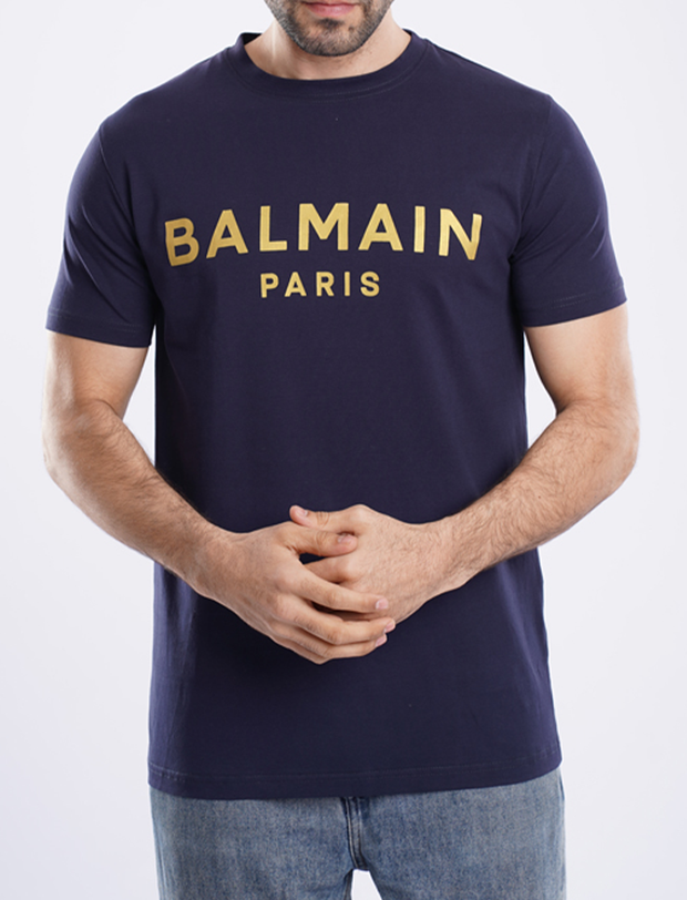 BALMAIN cotton T-shirt with Balmain Paris logo print