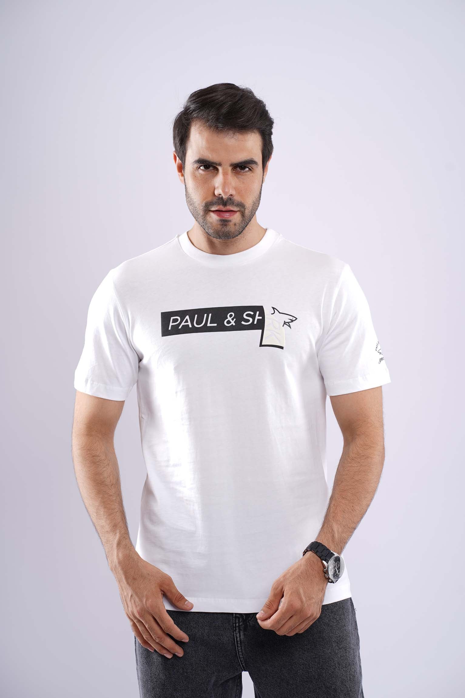 PAUl&SHARK MEDUIM FIT COTTON T-SHIRT